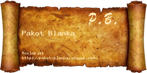 Pakot Blanka névjegykártya